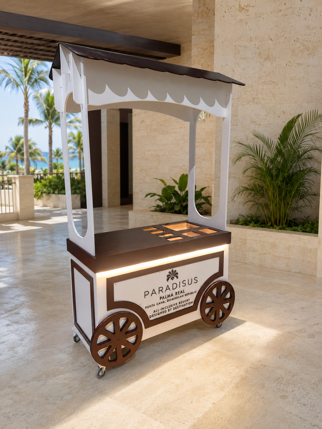 Carrito de degustación para resort